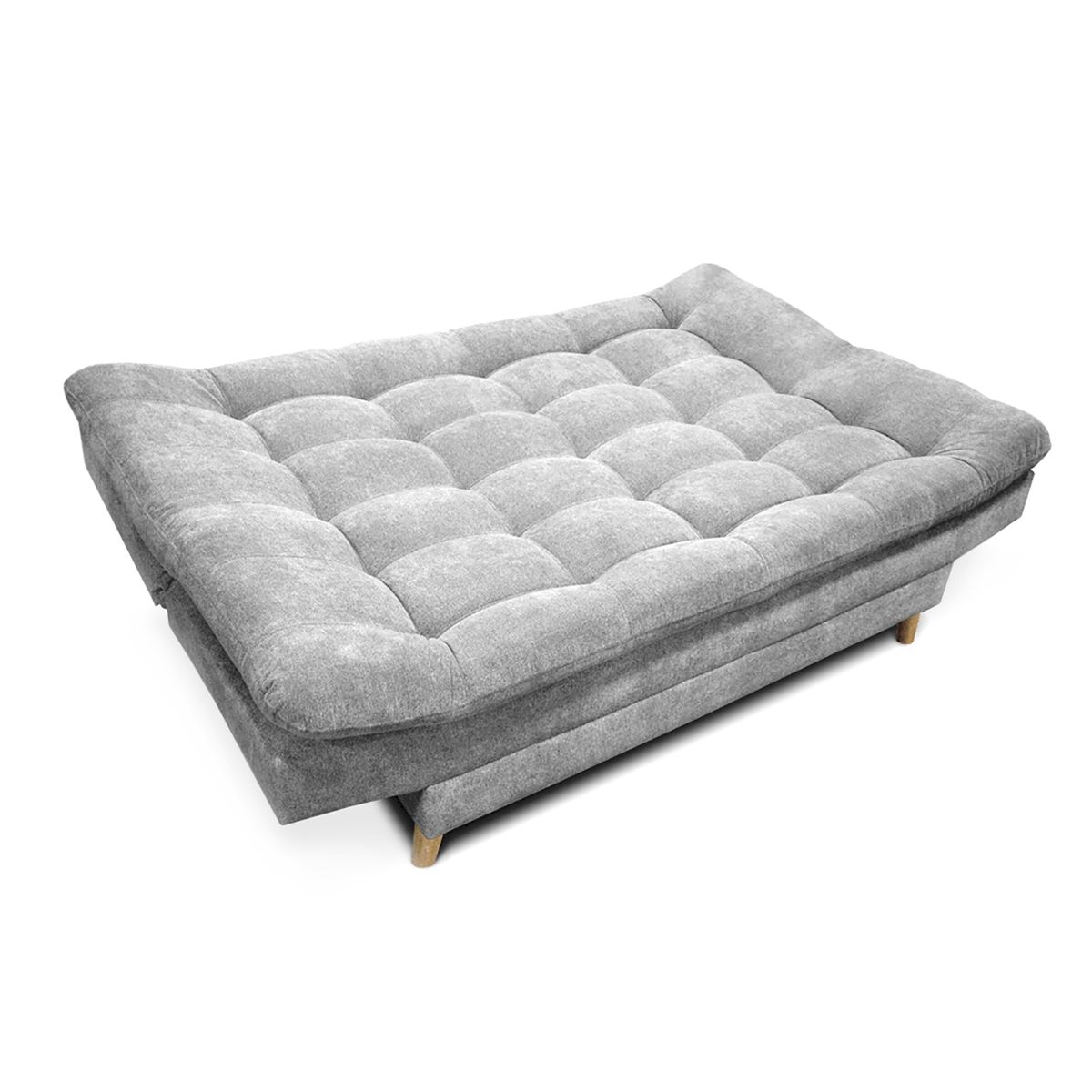 MUEBLES ONLINE - Sofa cama 3 posiciones Carvallo Lux tela Gris