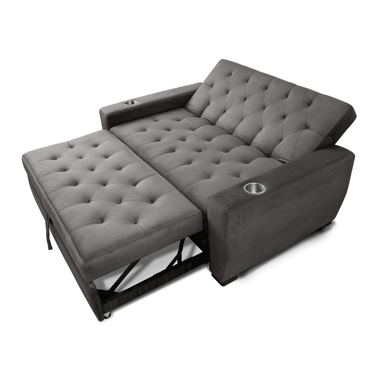 MUEBLES ONLINE - Sofa cama multifuncional Vicenzo tela gris