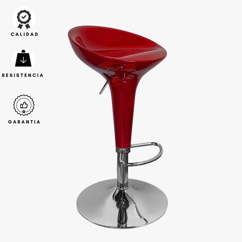 EKONOMODO COLOMBIA - Silla bar arkor rojo