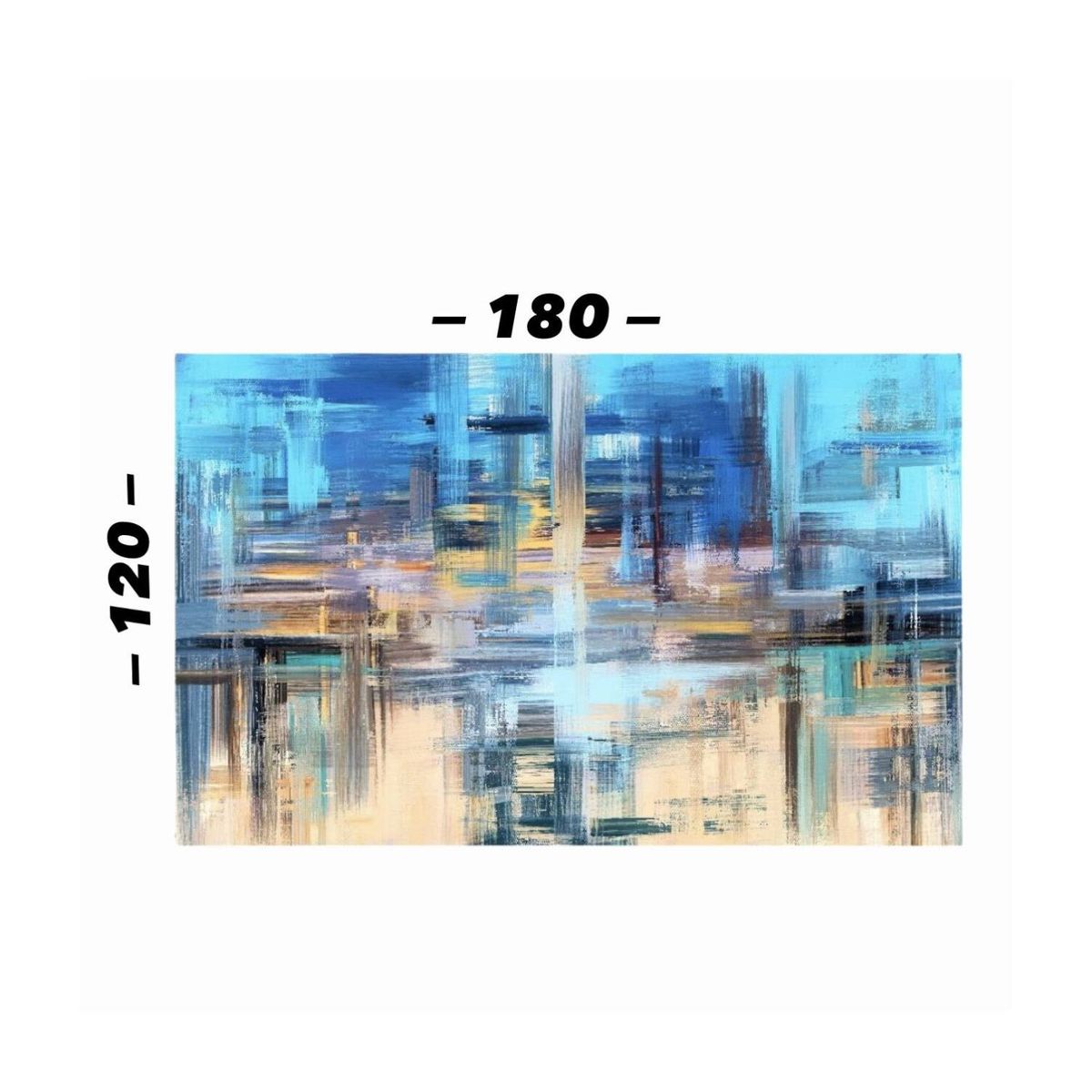 EKONOMODO COLOMBIA - Cuadro En Mdf Abstract Blue 180X120X5Cm