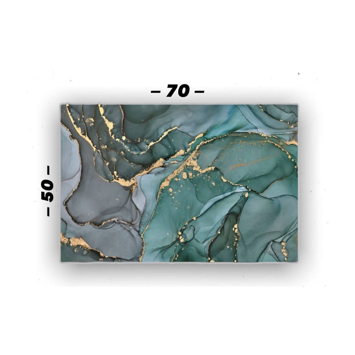 EKONOMODO COLOMBIA - Cuadro En Mdf Tipo Marmol Green 70X50X5Cm