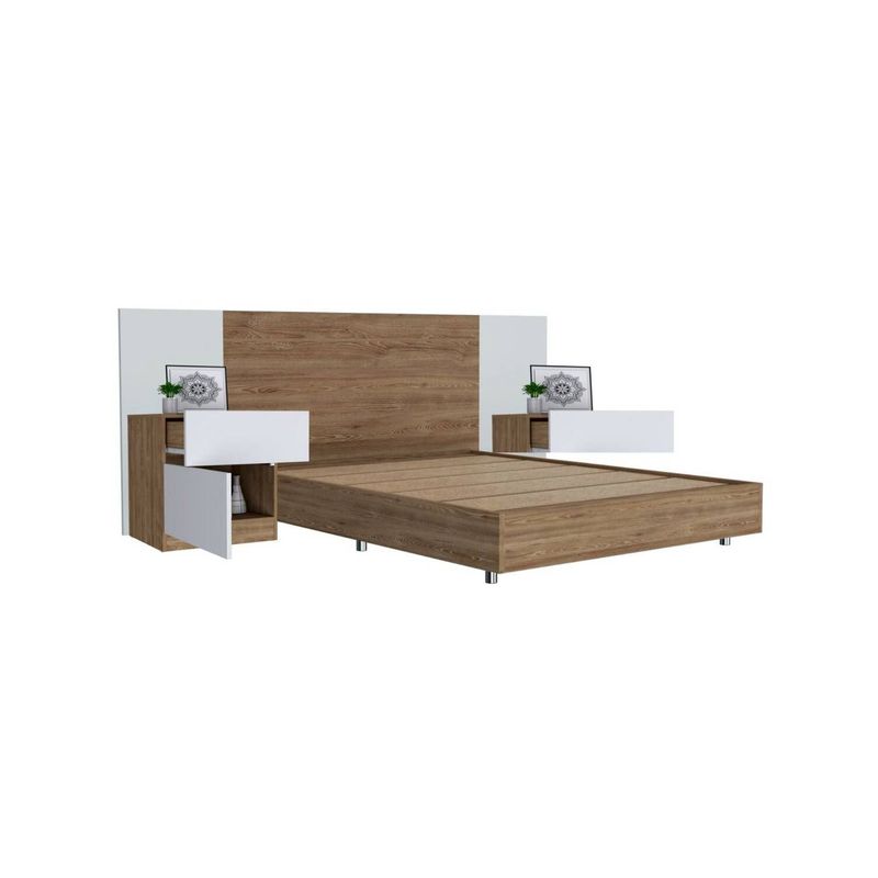 EKONOMODO COLOMBIA - Combo Cama Doble Nebraska + Espaldar + Nocheros 140