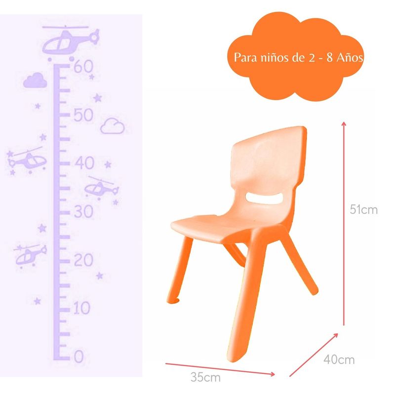 EKONOMODO COLOMBIA - Silla Infantil Andy naranja