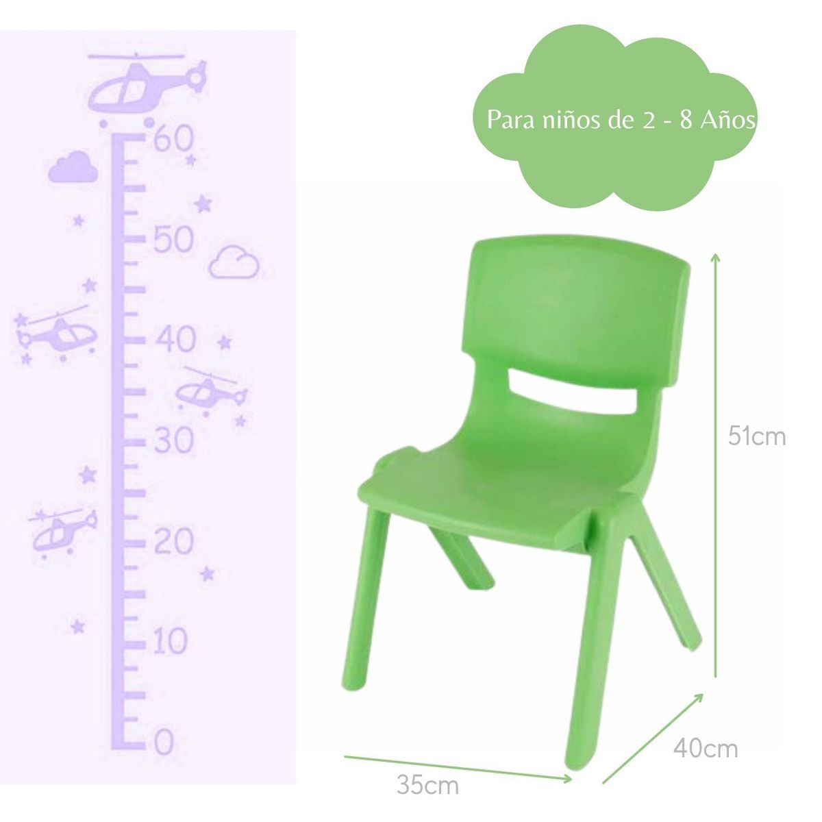 EKONOMODO COLOMBIA - Silla Infantil Andy Verde