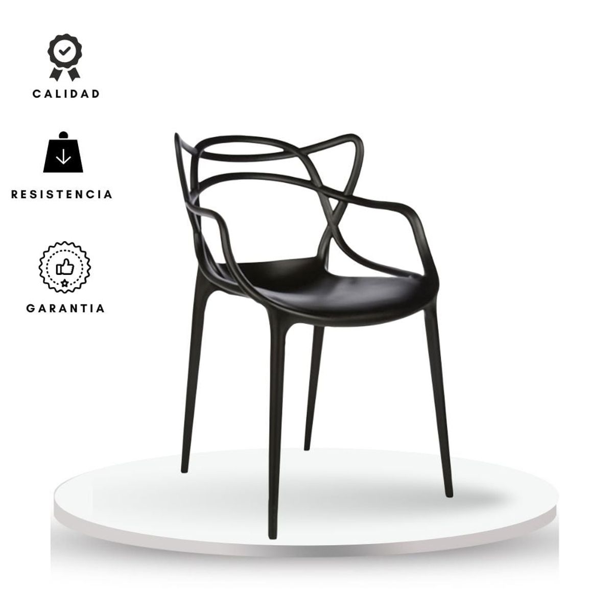 EKONOMODO COLOMBIA - Silla Curvas Streem Colores Negro