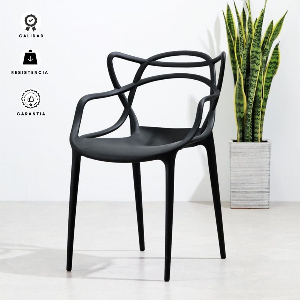 EKONOMODO COLOMBIA - Silla Curvas Streem Colores Negro