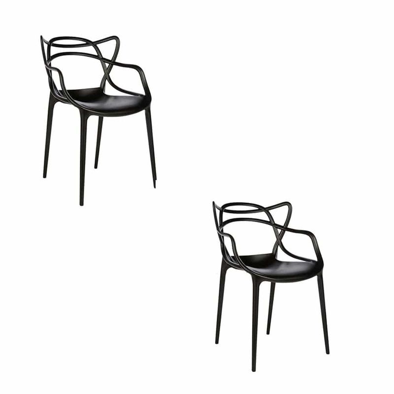 EKONOMODO COLOMBIA - Silla Curva Streem Negro Set X 2
