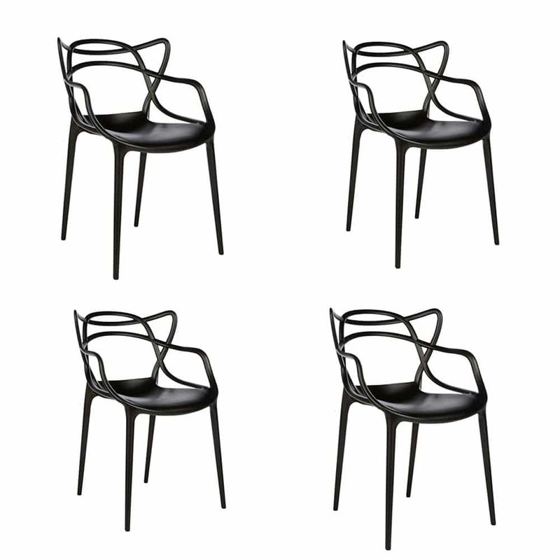EKONOMODO COLOMBIA - Silla Curva Streem Negro set x 4