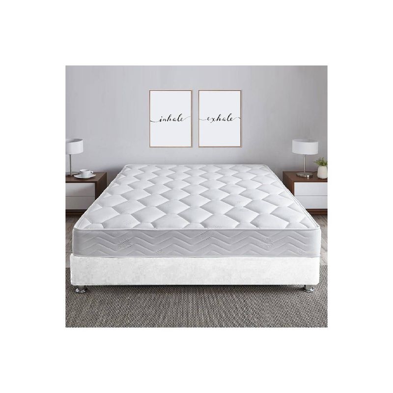 EKONOMODO COLOMBIA - Base cama King Dividida en pino Florencia Blanco 200x200 cm