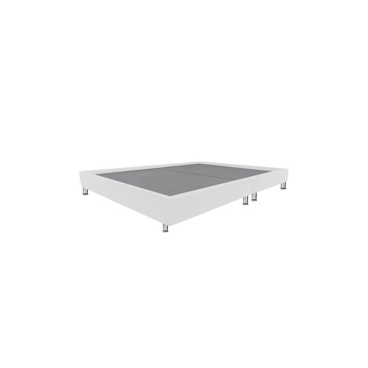 EKONOMODO COLOMBIA - Base Cama King Dividida En Pino Florencia Blanco 200X200 Cm