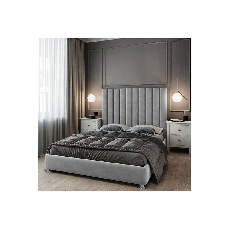 EKONOMODO COLOMBIA - Colchon Doble 1 Pillow + Base cama + Espaldar Natura Gris Per 140x190