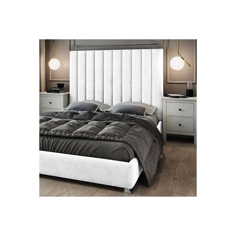 EKONOMODO COLOMBIA - Colchon Queen 1 Pillow + Base cama + Espaldar Natura Blanco 160x190 cm