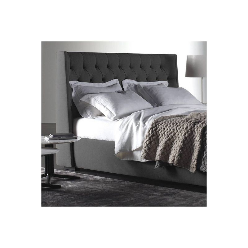 EKONOMODO COLOMBIA - Colchon Queen 1 Pillow + Base cama + Espaldar Marfil Gris Plo 160x190