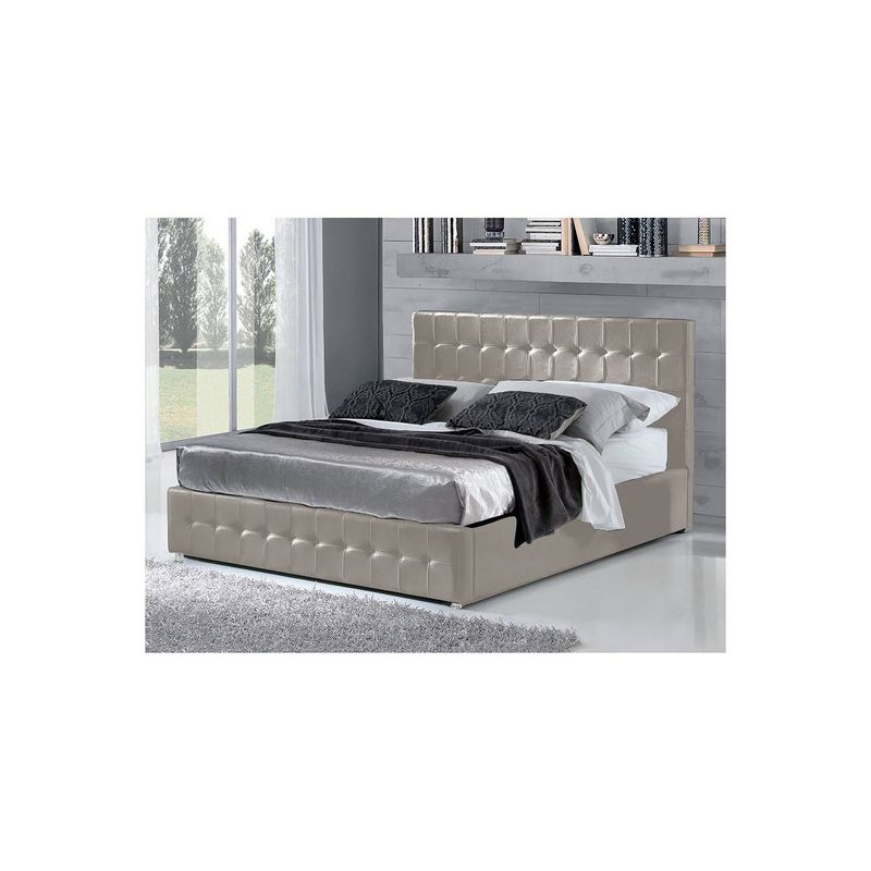 EKONOMODO COLOMBIA - Colchon Queen Pillow + Base cama + Espaldar Electrica Dorado 160x190