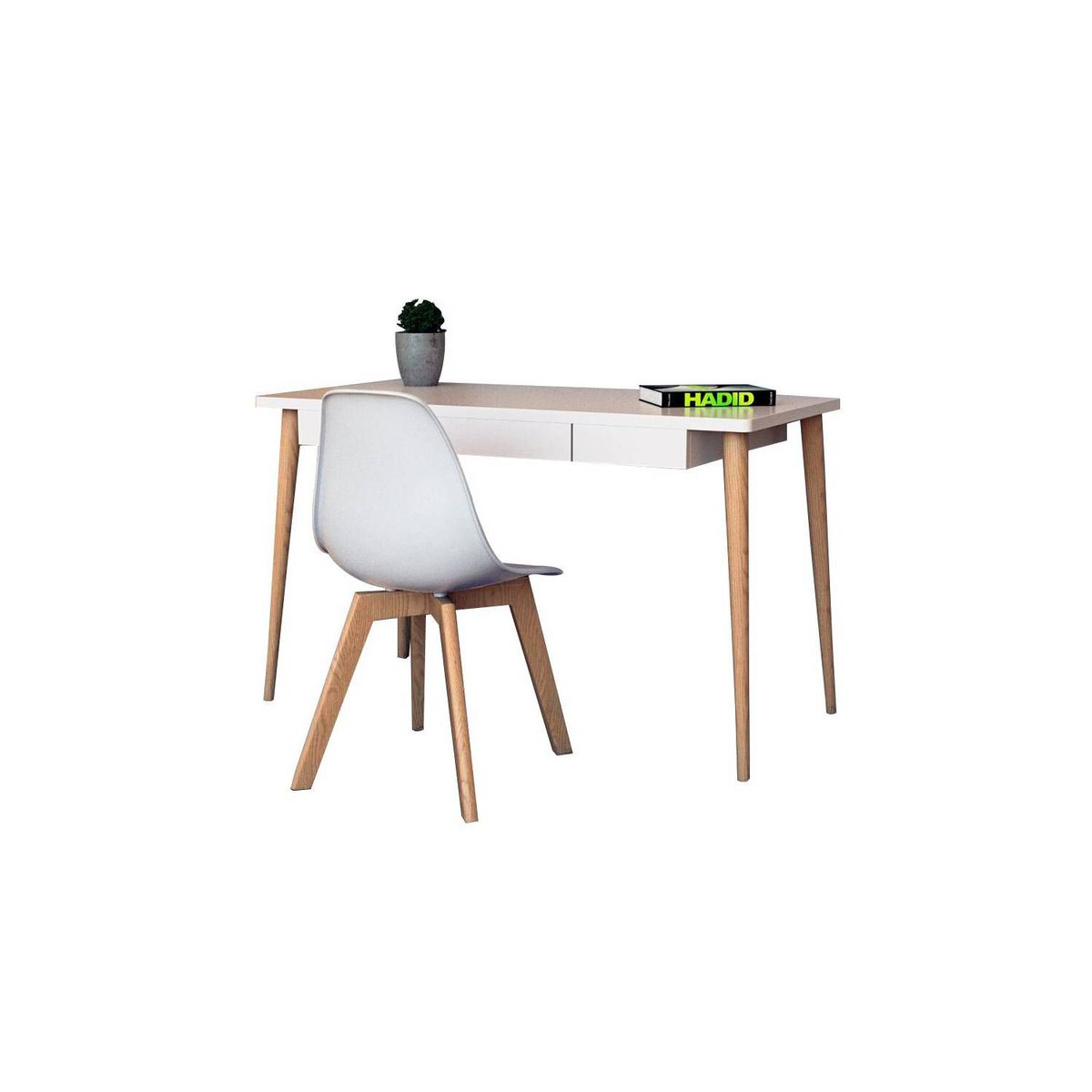 EKONOMODO COLOMBIA - Combo Escritorio White  Silla Milano Blanco