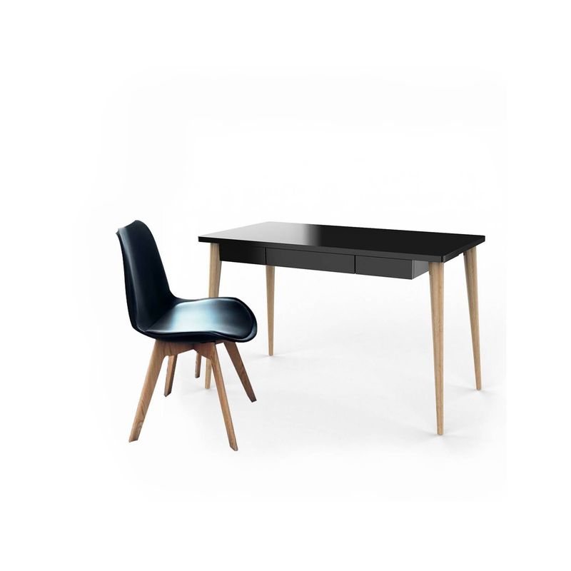 EKONOMODO COLOMBIA - Escritorio moderno black y silla milano
