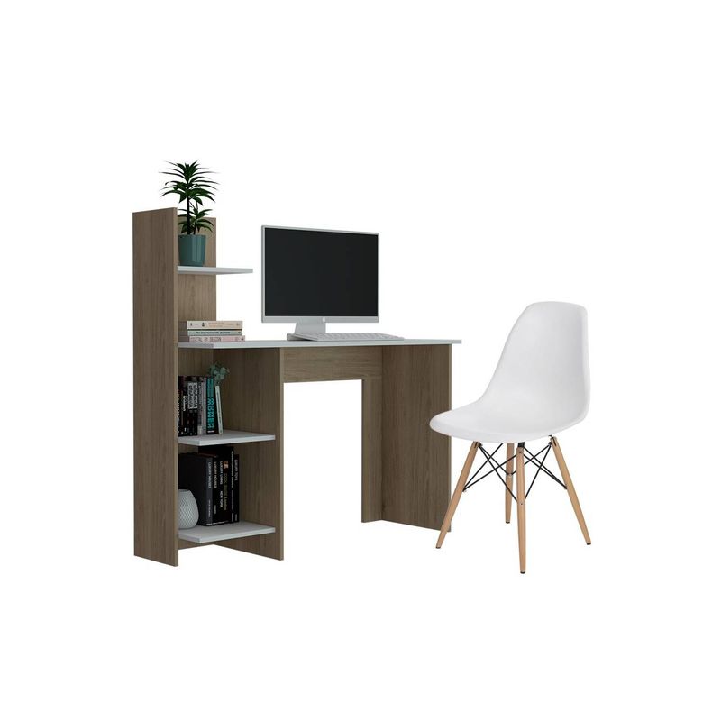 EKONOMODO COLOMBIA - Escritorio magna rovere blanco  silla eames blanca