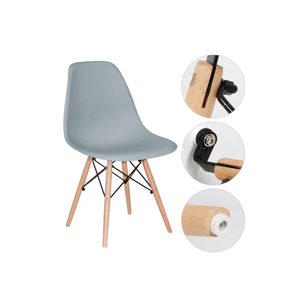 EKONOMODO COLOMBIA - Silla Eames Gris Set X 2