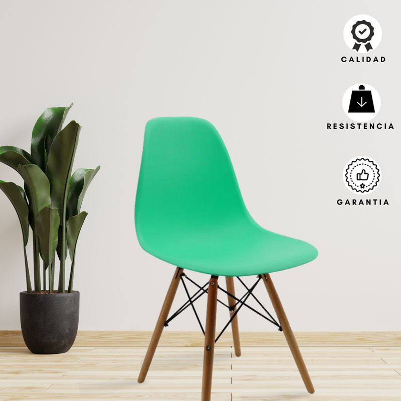EKONOMODO COLOMBIA - Silla eames verde menta adulto