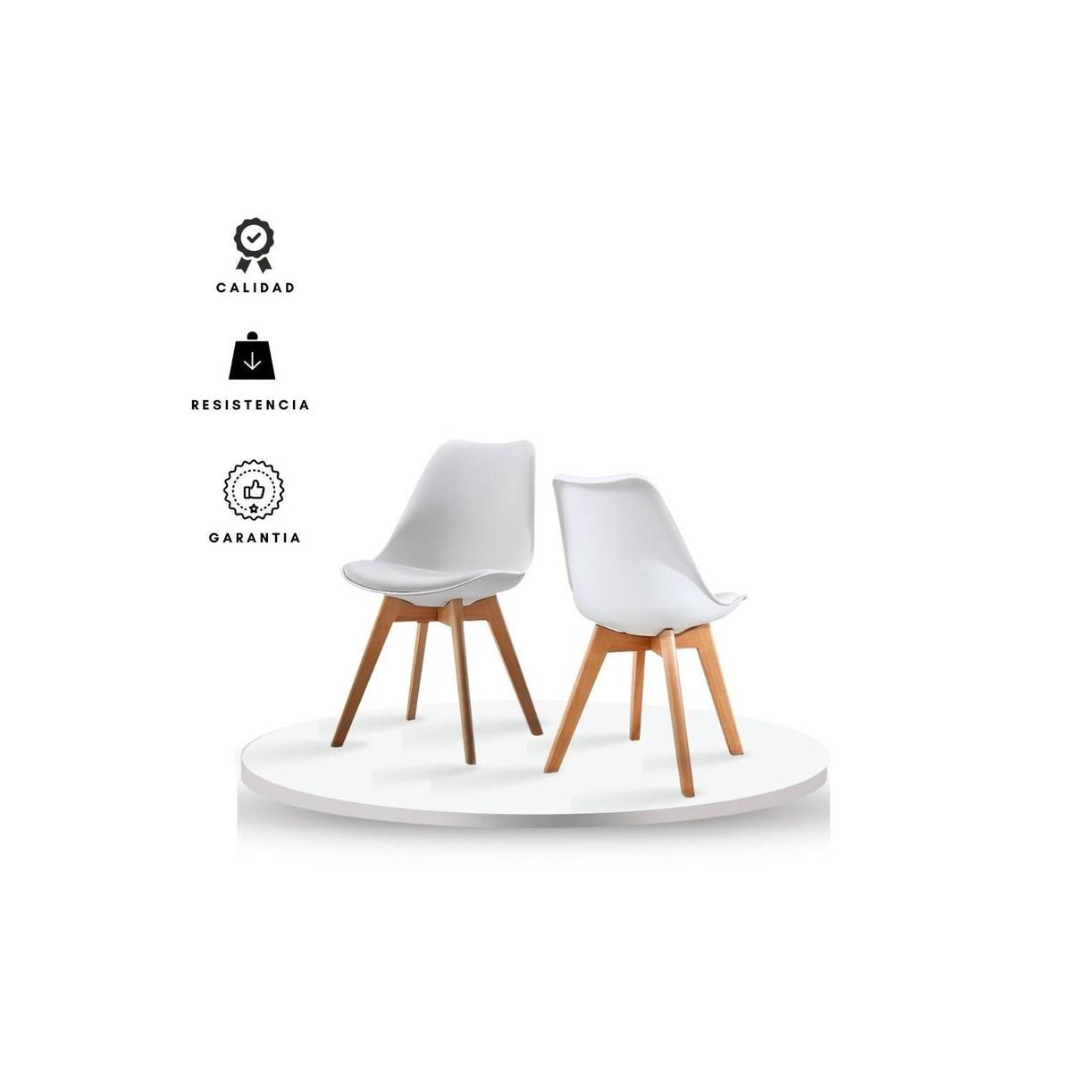 EKONOMODO COLOMBIA - Set X2 Silla Milano Blanco