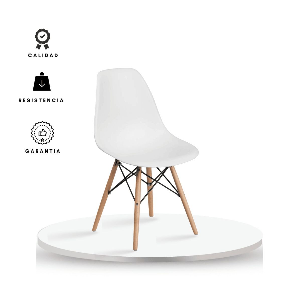 EKONOMODO COLOMBIA - Silla Eames Blanco Adulto