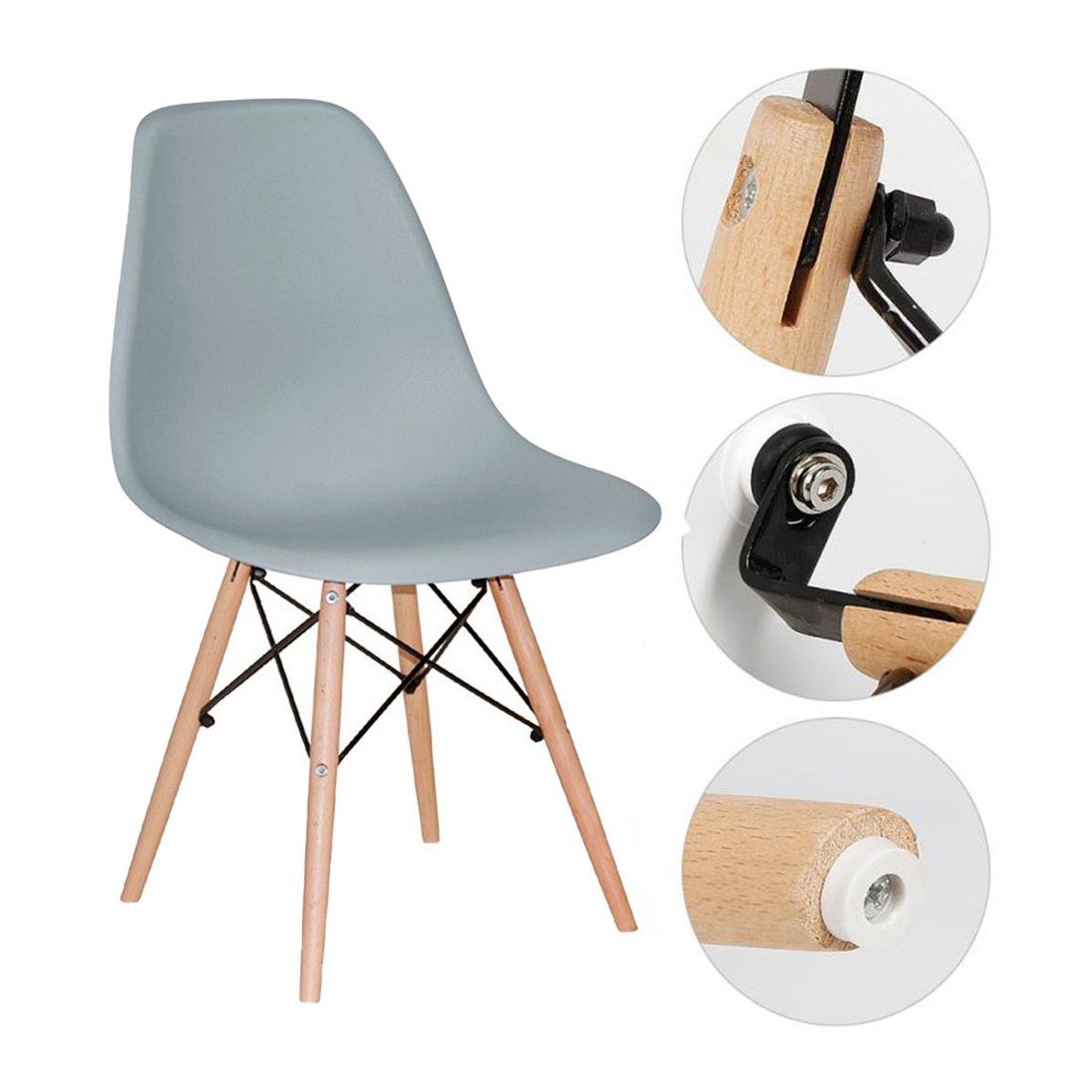 EKONOMODO COLOMBIA - Silla Eames Adulto Gris