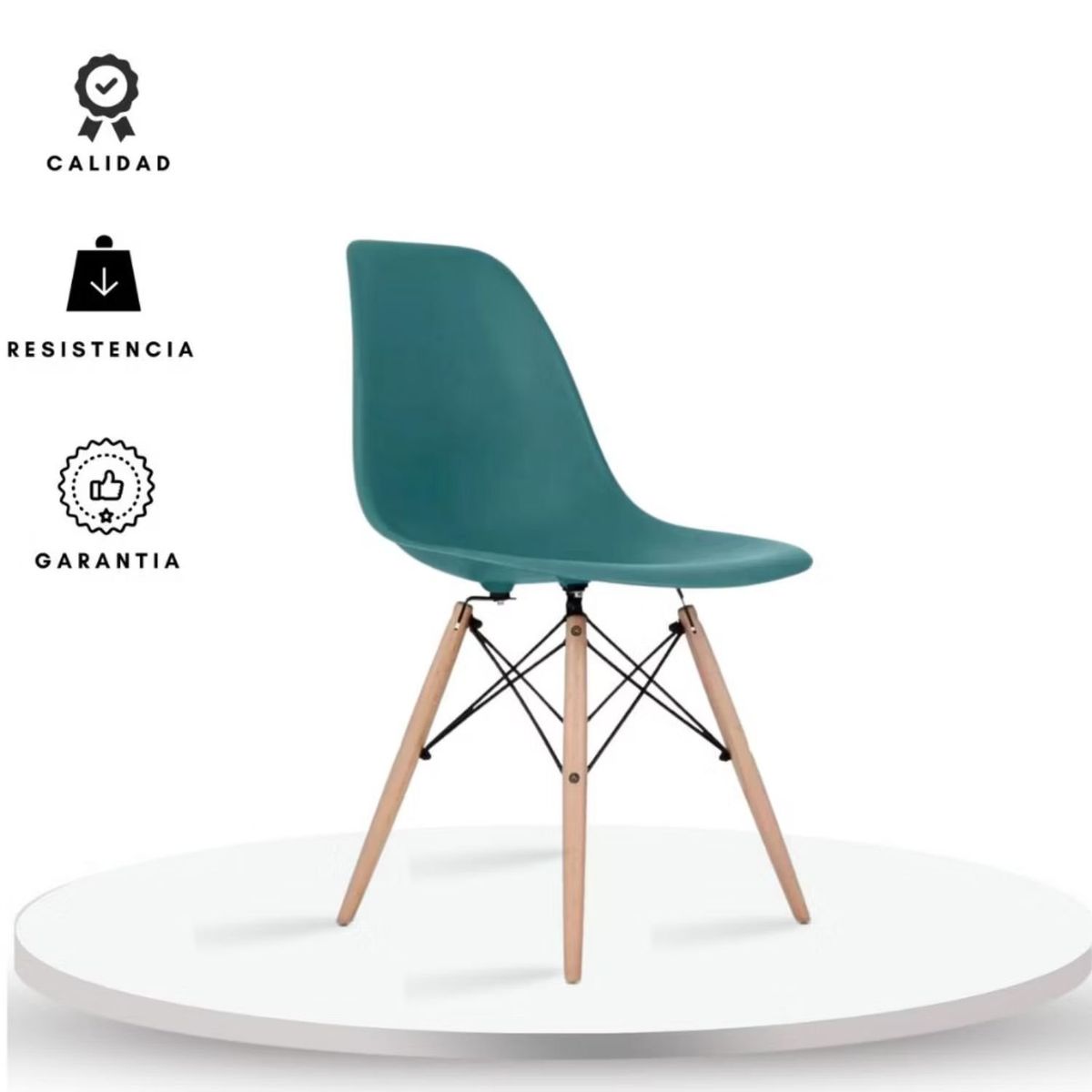 EKONOMODO COLOMBIA - Silla Eames Adulto Verde esmeralda