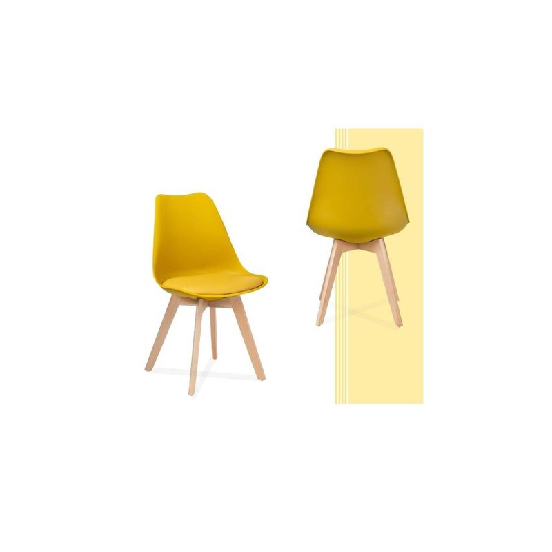 EKONOMODO COLOMBIA - Silla milano tapizada amarillo