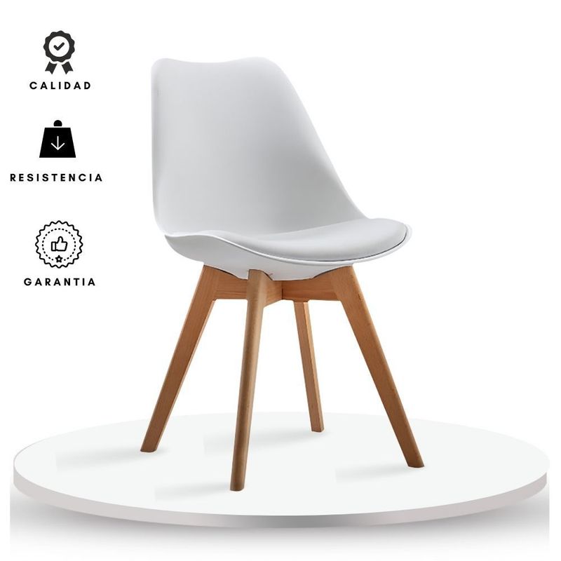 EKONOMODO COLOMBIA - Silla milano tapizada blanco