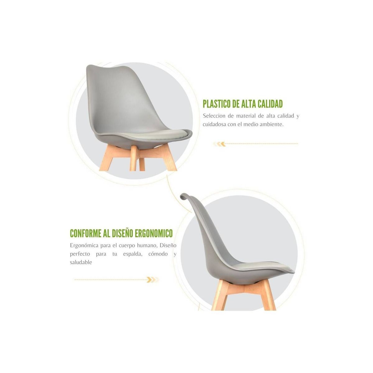 EKONOMODO COLOMBIA - Silla Tapizada Milano Gris