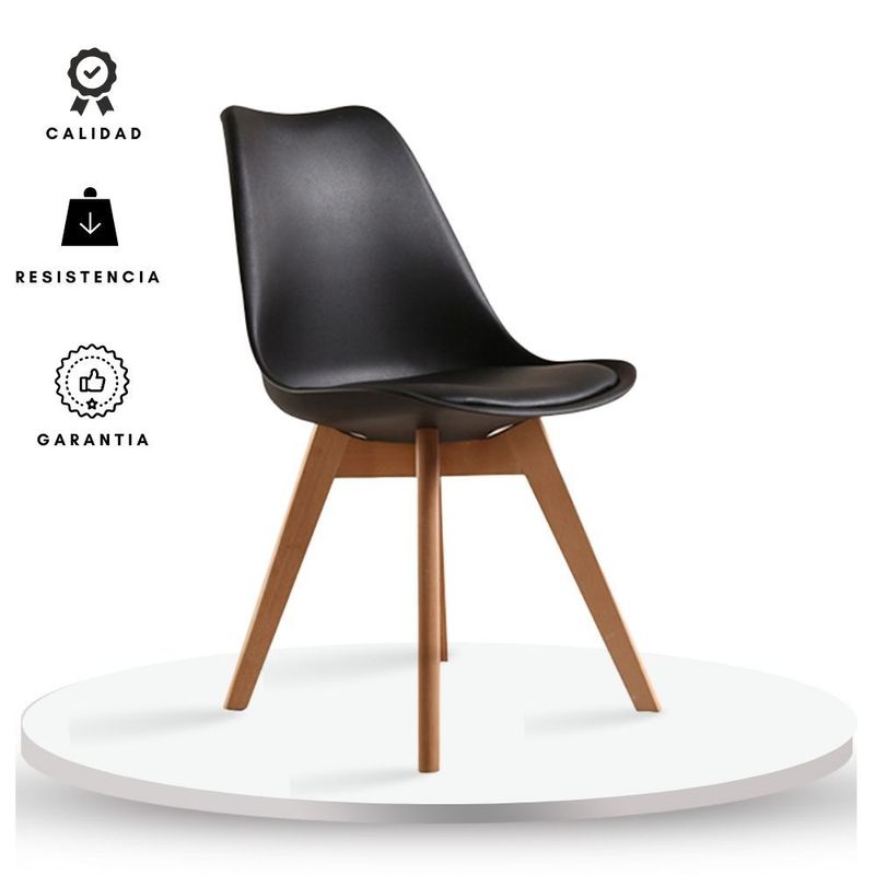 EKONOMODO COLOMBIA - Silla tapizada milano negro