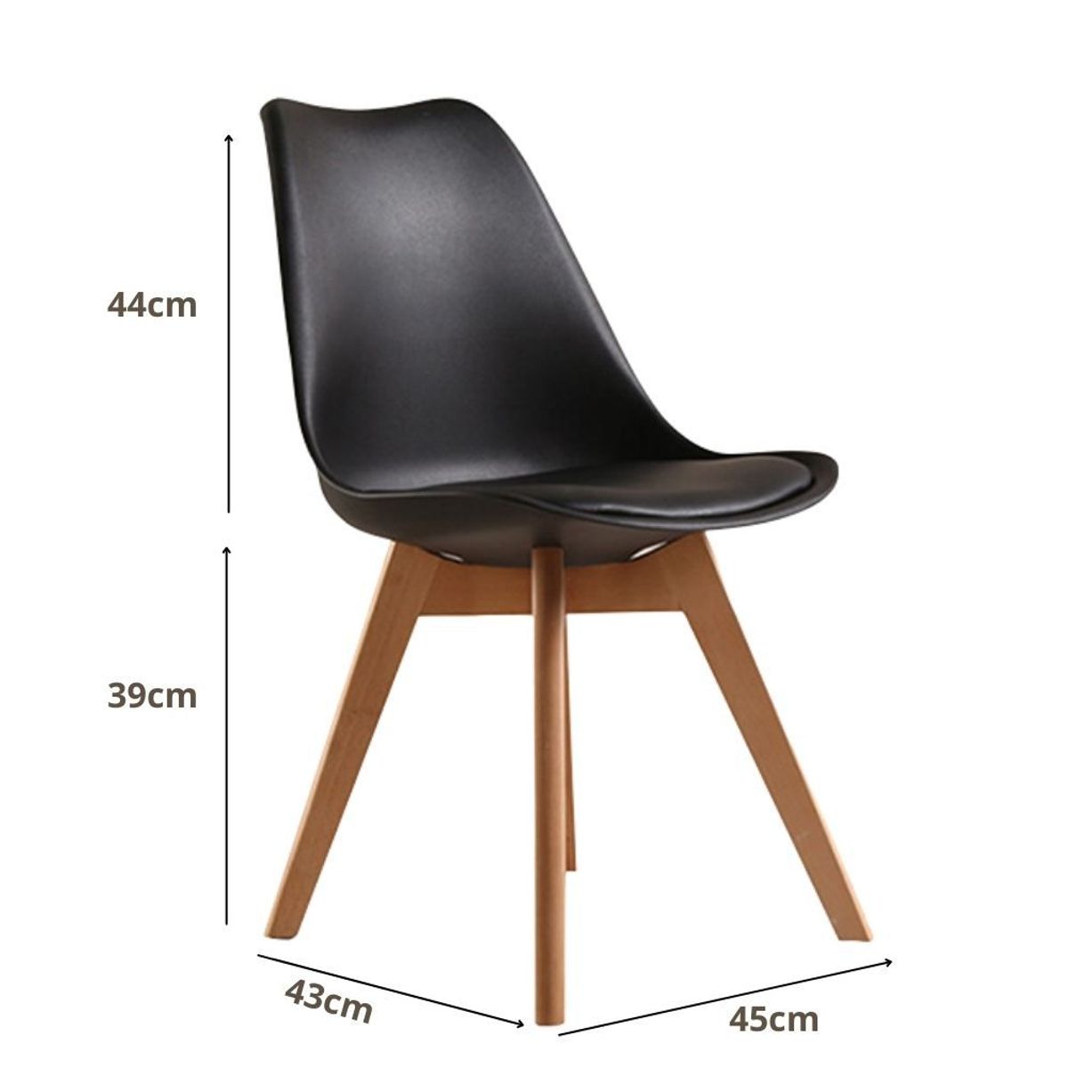 EKONOMODO COLOMBIA - Silla Tapizada Milano Negro
