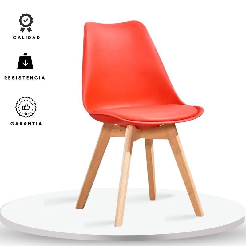 EKONOMODO COLOMBIA - Silla tapizada milano rojo