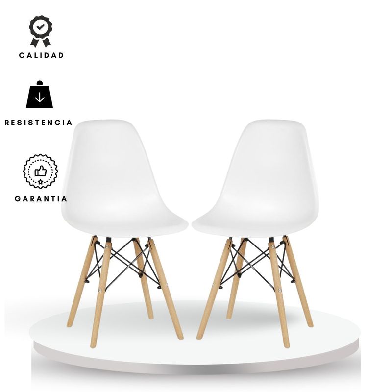 EKONOMODO COLOMBIA - Silla eames blanco set x 2