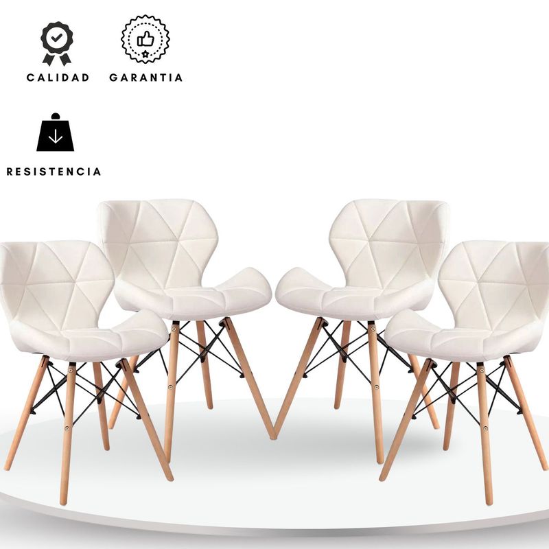EKONOMODO COLOMBIA - Silla dais blanca set x4