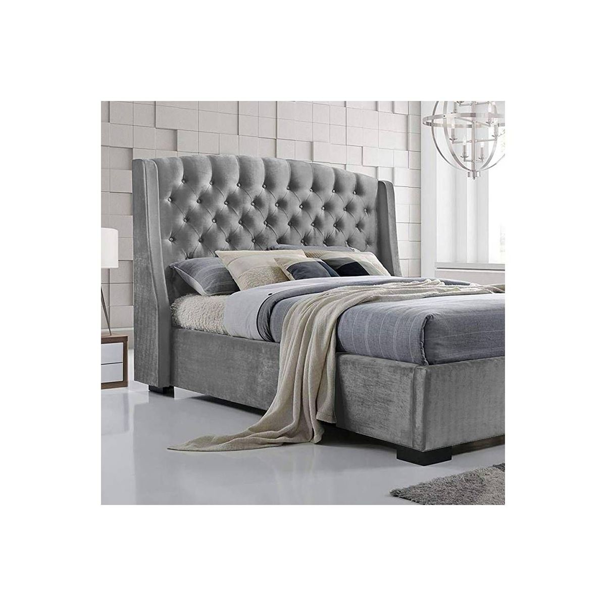 EKONOMODO COLOMBIA - Colchon King 2 Pillow + Base Cama + Espaldar Italia Taupe 200X200 Cm