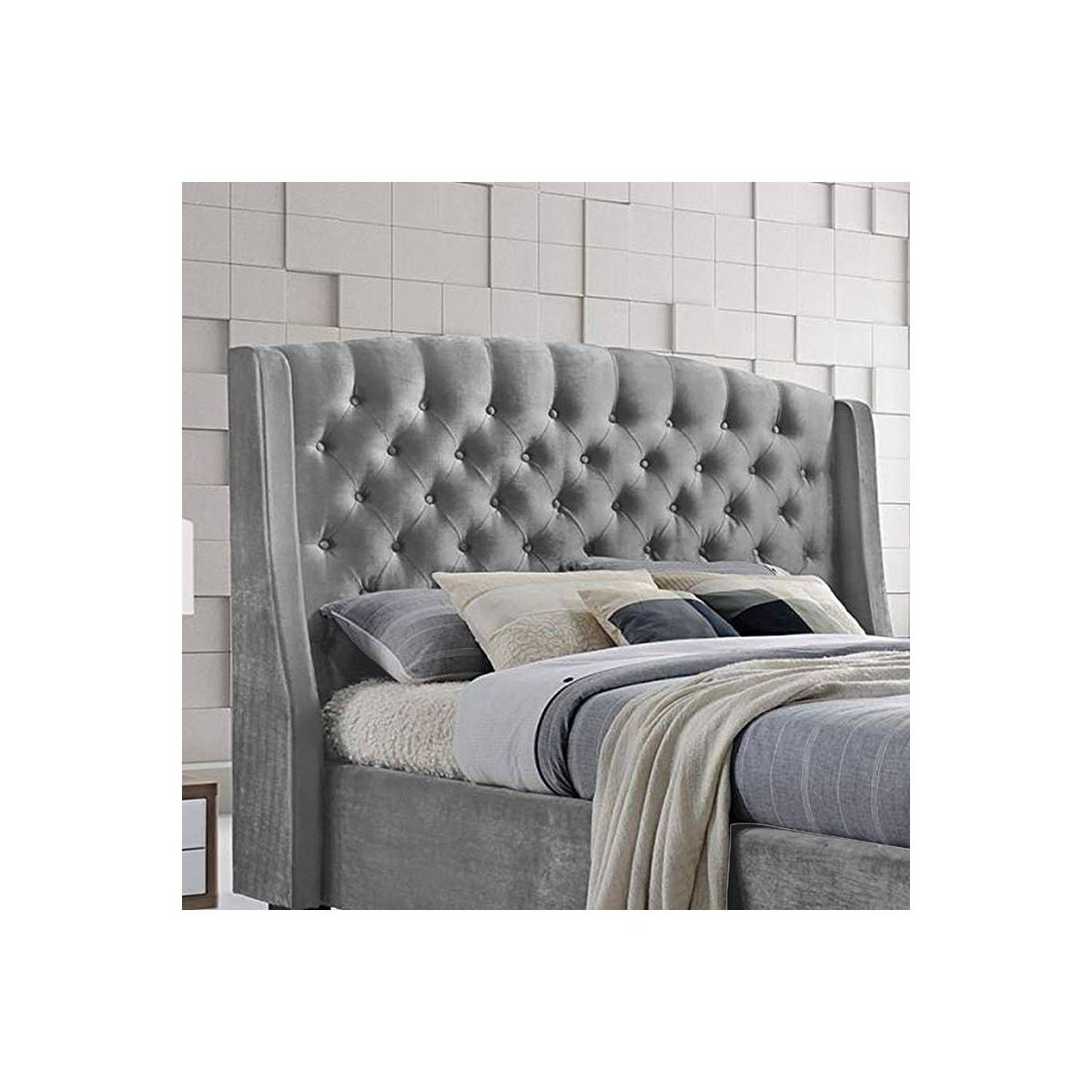 EKONOMODO COLOMBIA - Colchon King 2 Pillow + Base Cama + Espaldar Italia Taupe 200X200 Cm