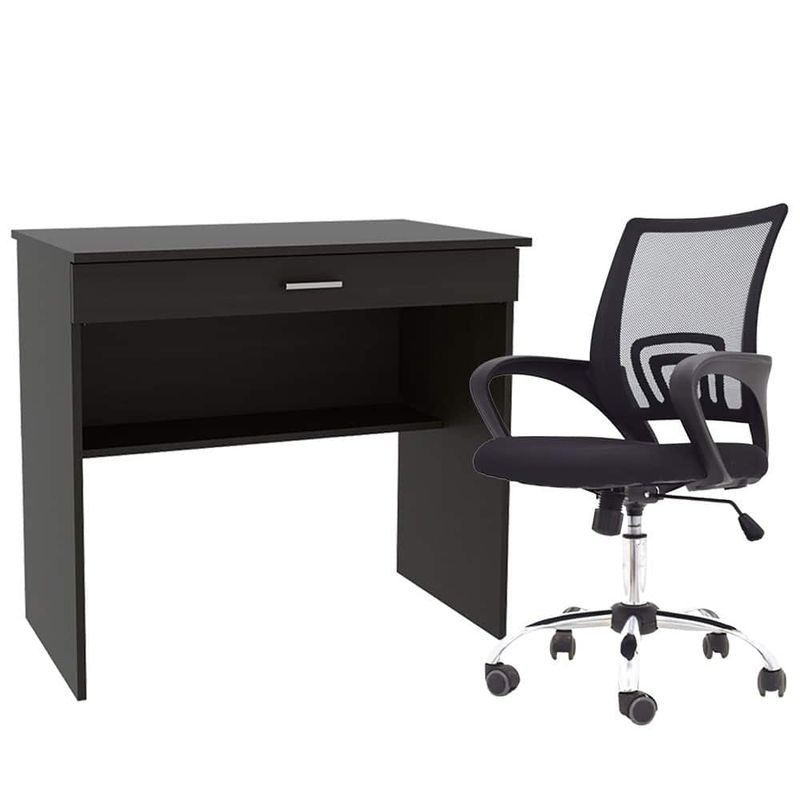 EKONOMODO COLOMBIA - Escritorio Small Wengue + Silla De Oficina Colors Negro