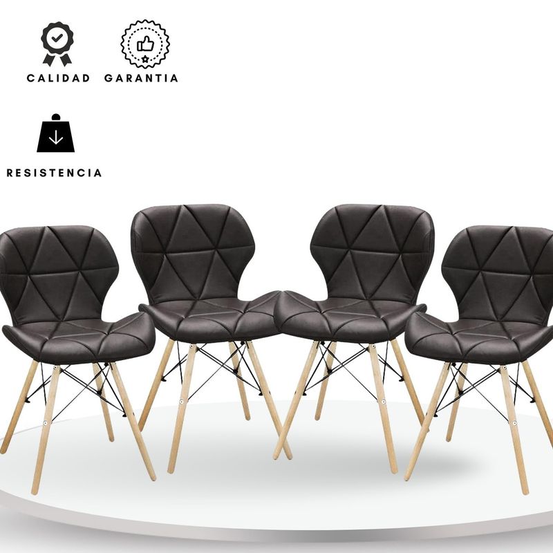 EKONOMODO COLOMBIA - Set X4 Silla Dais Negra