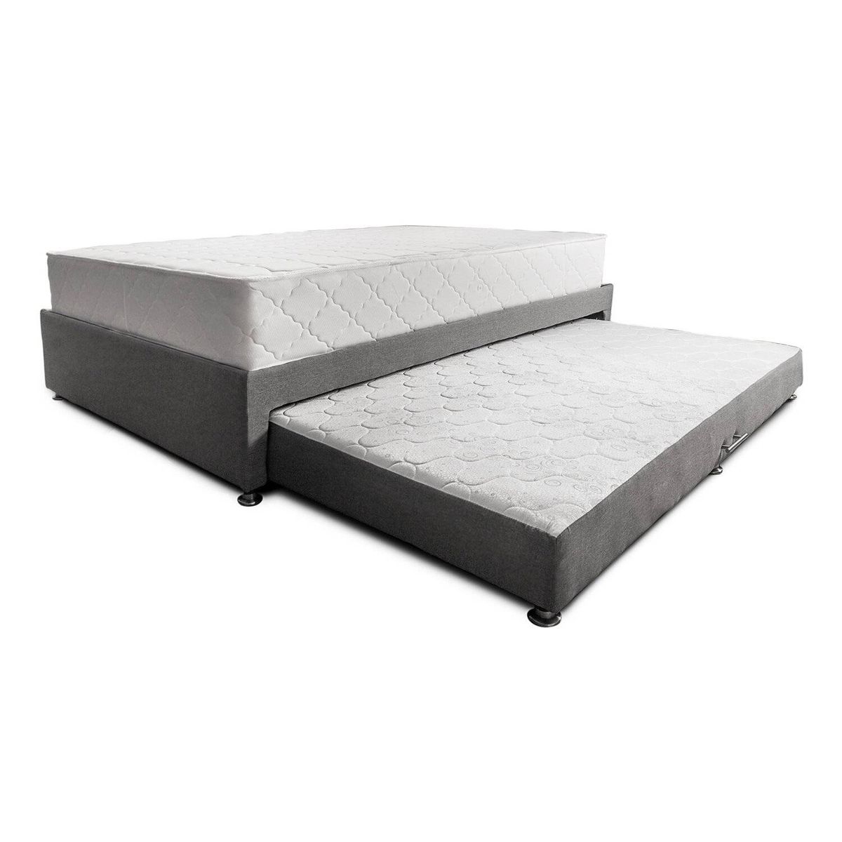 MUEBLES ONLINE - Combo Cama Nido Tarima gris + colchón Dreamer Plus 120 x 190 cm