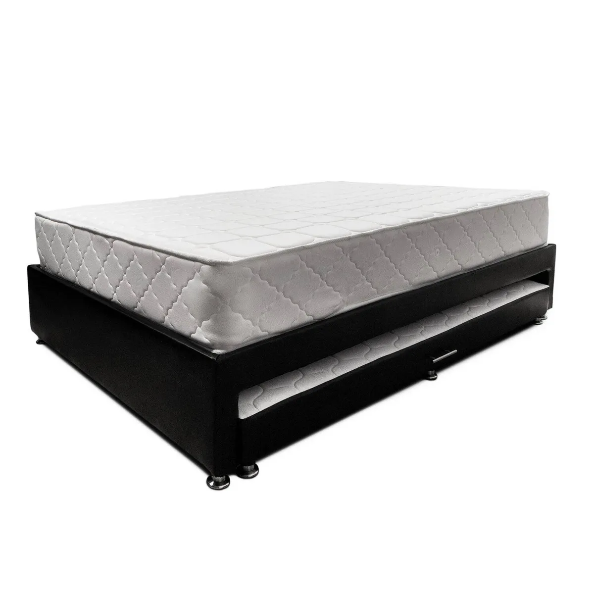 MUEBLES ONLINE - Combo Cama Nido Tarima negra + colchón Dreamer Plus 120 x 190 cm