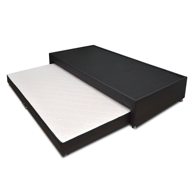 MUEBLES ONLINE - Cama Nido Tarima Doble Dreamer negra 140x190 cms