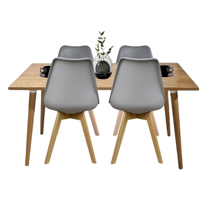 EKONOMODO COLOMBIA - Mesa Comedor Robledo + 4 Sillas Milano