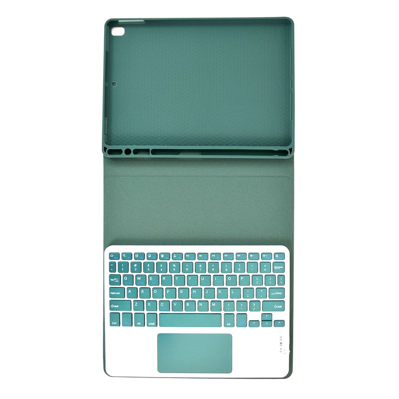 GENERICO - Estuche Smart Case 109/ 11 Con Teclado Magnetico Y Touch Pad Verde