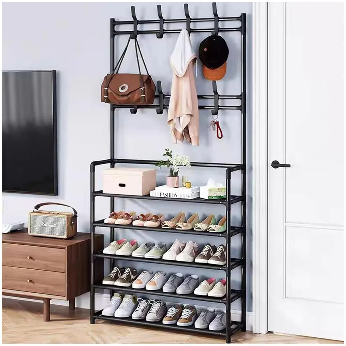 ONE PIXEL - Organizador Multifuncional Perchero Para Zapatos y Abrigos-