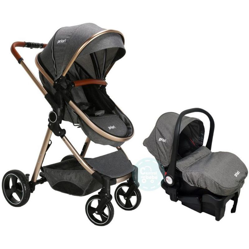 PRIORI - Coche moises mike priori gris-dorado