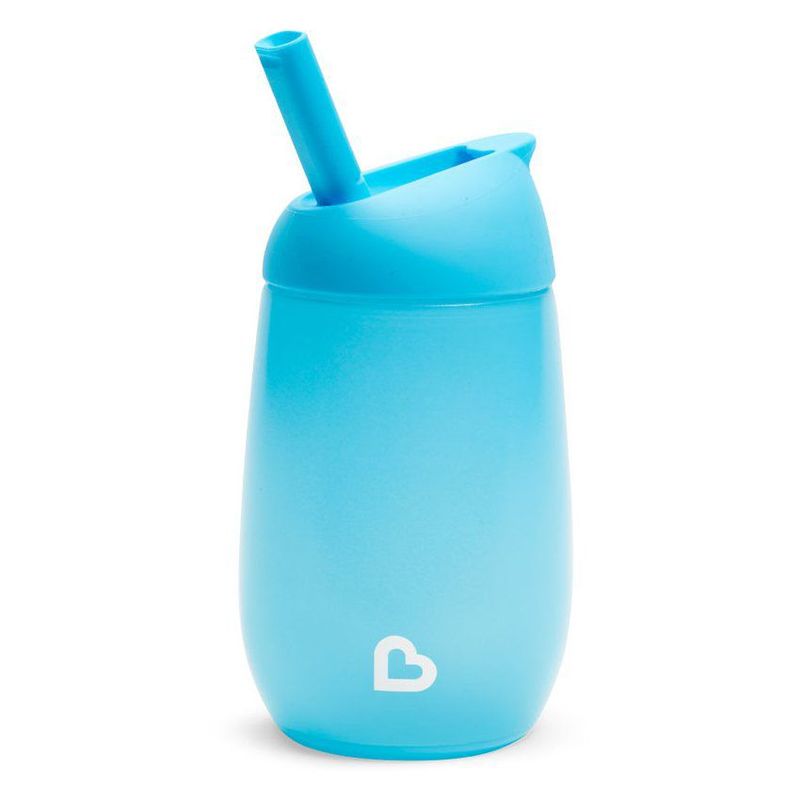 MUNCHKIN - Vaso Bebe con Pitillo y Tapa Simple Clean 10 Oz Azul