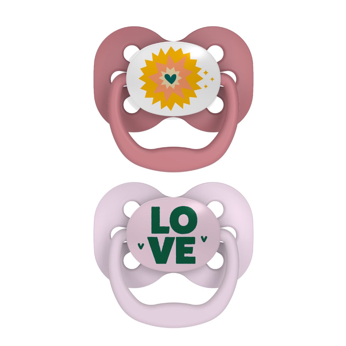 DR BROWNS - Chupo Entretención Advantage Nv 1 Estrellas Rosado x 2 Und