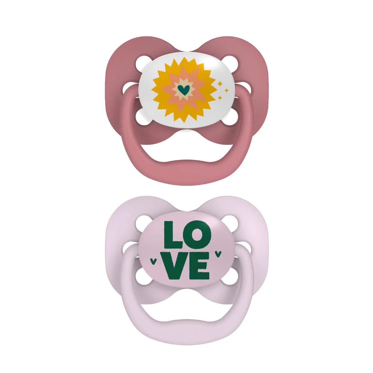 DR BROWNS - Chupo Entretención Advantage Nv 1 Estrellas Rosado x 2 Und