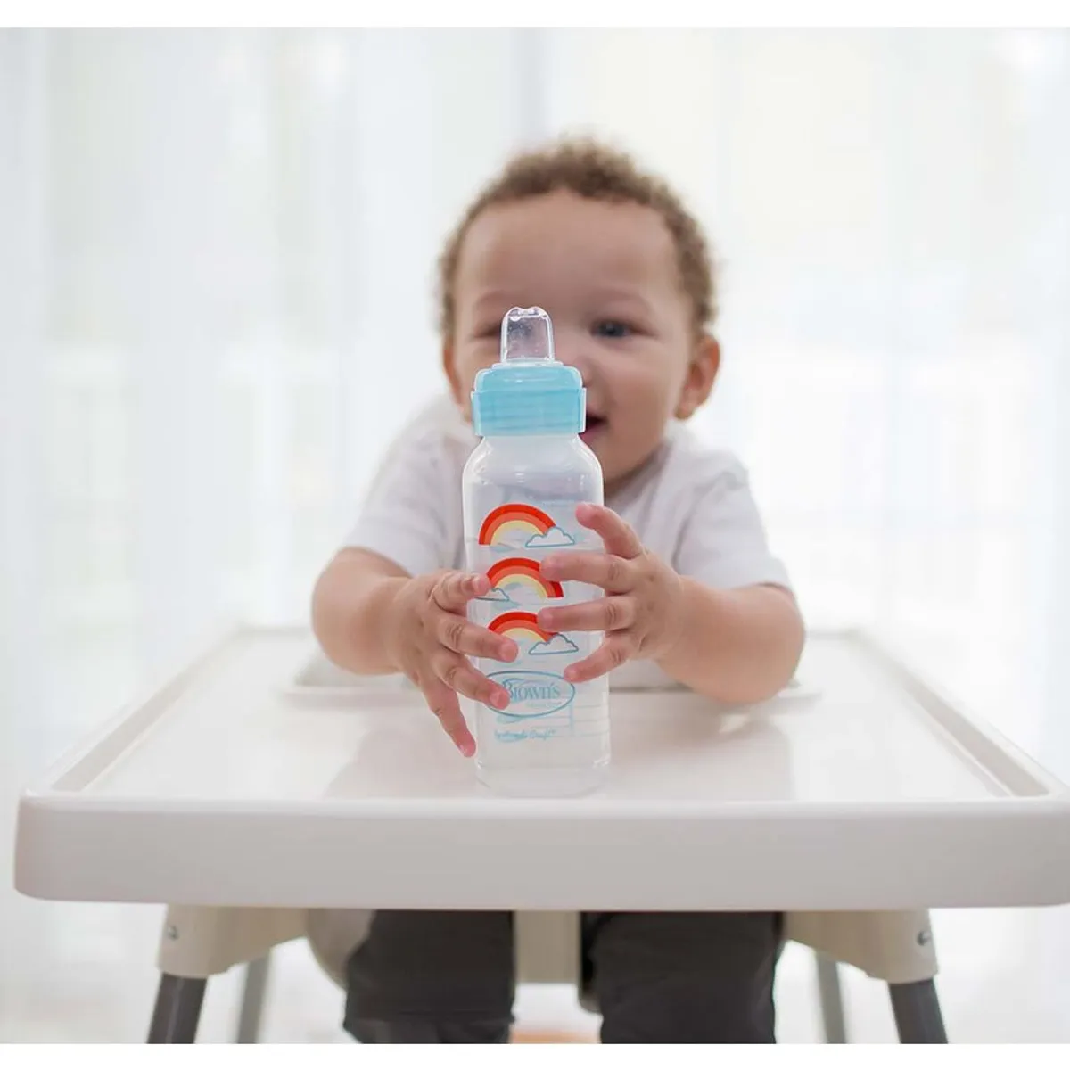 DR BROWNS - Tetero de Transicion 2en1 Boca Ancha 9 Oz Chupo Nv 3 (6-9m)